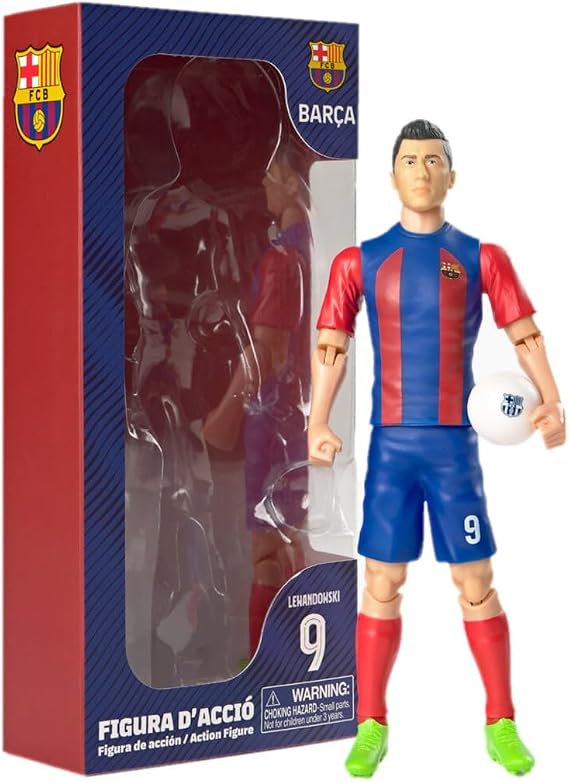 Sockers Banbo Toys FC Barcelona Robert Lewandowski 8" Collectible Soccer Action Figure