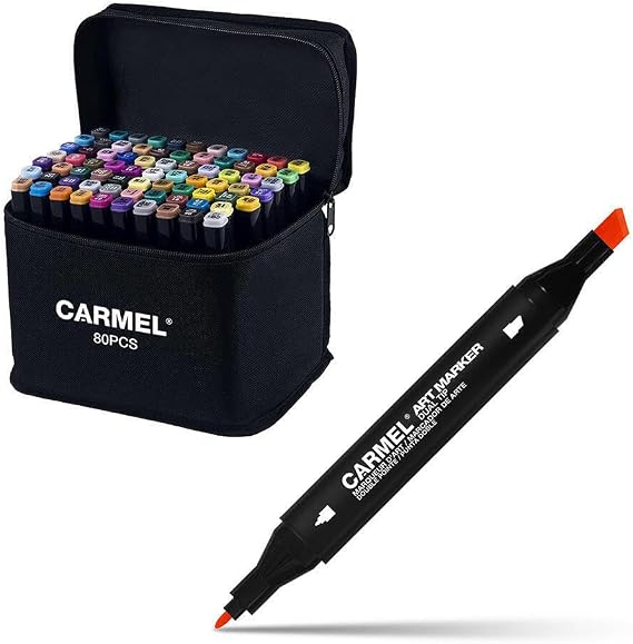Carmel Art Marker, Dual Tip - Pack of 80