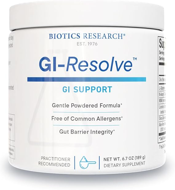 BIOTICS RESEARCH GI ResolveTM Advanced L-Glutamine Powder 7 Ingredient 6.7oz