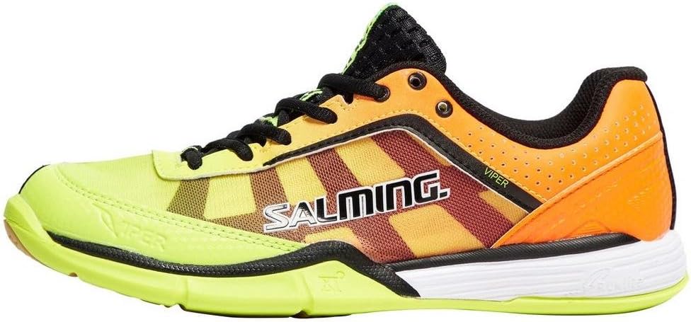 Salming Viper 4 Junior Indoor Court Shoe Yellow/Orange (5)