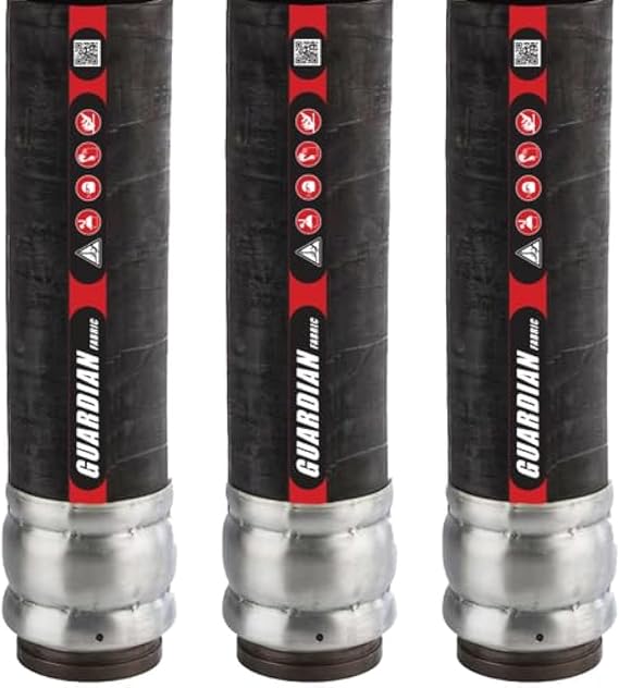 2" x 25' Concrete Pump Woven Fiber Reinforcement Shotcrete Line Pumping Discharge Hose With Hevi-Duty Ends
