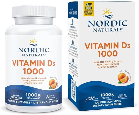 Nordic Naturals Vitamin D3 1000 IU, Orange - 120 Mini Soft Gels