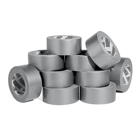 Lockport Duct Tape Heavy Duty Waterproof - 10 Roll Pack Silver Duct Tape Bulk - 30 Yards x 2 Inch - No Residue, Flexible, Strong, All- Weather Resistant and Easy Tear - Grey Heavy Duty