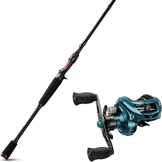 Piscifun Torrent Lite Fishing Rod and Reel Combo, Baitcasting Combos, Portable 2 Piece Casting Rod, Durable Lightweight Sensitive Baitcasting Fishing Rod (6'9"M-M), Ultra-Light B