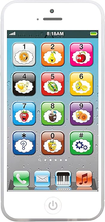 Wolmund Toy Learning Play Cell Phone with 8 Functions and Dazzling Lights Interactive Toy for Toddler Baby Kids Boys Girls