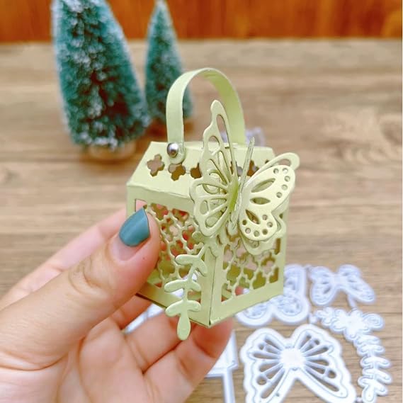 DIY 3D Butterfly Box Metal Cutting Dies for Scrapbooking Card Making, Die Cuts DIY Album Stamps Decor Embossing Paper Crafting Die-cuts Party Wedding Festival Decorations