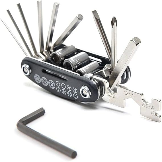 Bicycle Tool Kit, Motorcycle Portable 16 in 1 Cycling Multifunctional Repair Tool Set