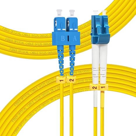 OS2 SC to LC Single Mode Fiber Patch Cable 10M/33ft