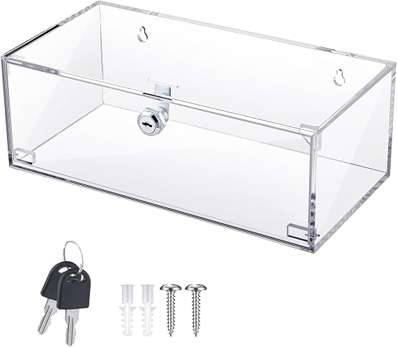Wonderjune 1 Pcs Fridge Lock Box with Key 8 X 4.5 X 3 Inch