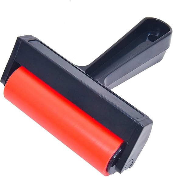Rubber Roller, Diamond Painting Accessories, 4inch Rubber Brayer Roller for Printmaking Gluing Anti Skid Tape Construction