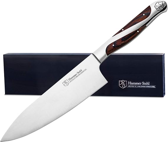 Hammer Stahl 6-Inch High Carbon Chef Knife | Versatile Cooking Knife for Chopping, Slicing & Precision Cutting | German Forged Sharp Kitchen Knife