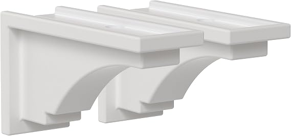 Mayne Inc Fairfield Decorative Brackets, White, 2 Count (Pack of 1)