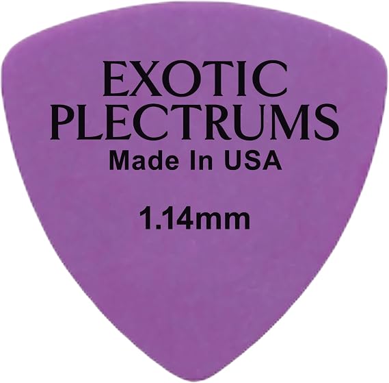 Heavy-Duty Delrin Triangle Guitar & Bass Picks - Purple, 1.14mm, USA Made - 346 Shape by Exotic Plectrums