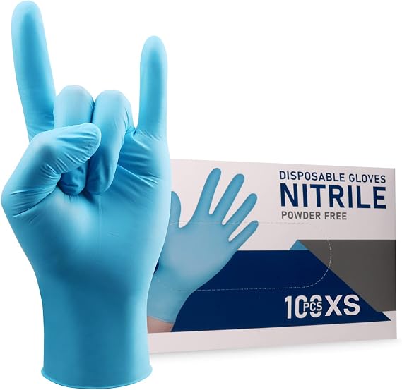 Wostar Nitrile Disposable Gloves Powder & Latex Free 4mil Touch Screen Disposable Non-Sterile Nitrile Exam Gloves