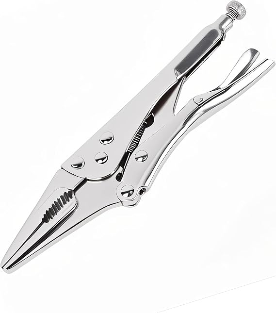 Needle Nose Vice Grips 9 inch,Spring-Loaded,Anti-Rust,One-Handed Operation.