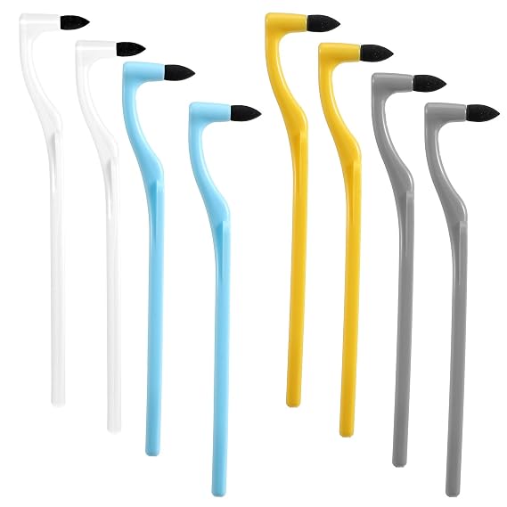 8 Pcs Tooth Stain Eraser Tartar Polisher Stain Removers Dental Plaque Tartar Eraser Plaque Tool Professional Dental Picks Cleaning Professional Tools for Oral Care (lBlue White Yellow Gray)