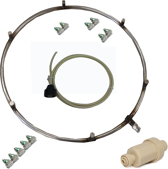 Misting Fan Systems (Stainless Steel Ring - 6 Nozzles Ring)