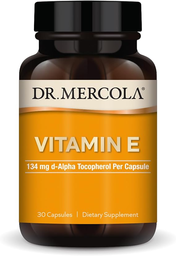 Dr. Mercola Vitamin E, 134 mg Per Capsule, 30 Capsules (30 Servings)