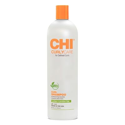 CHI CurlyCare Curl Shampoo, Hydrates Curls, Reduces Frizz & Increases Elasticity & Strength, Sulfate, Paraben, Cruelty-Free, 25 Oz