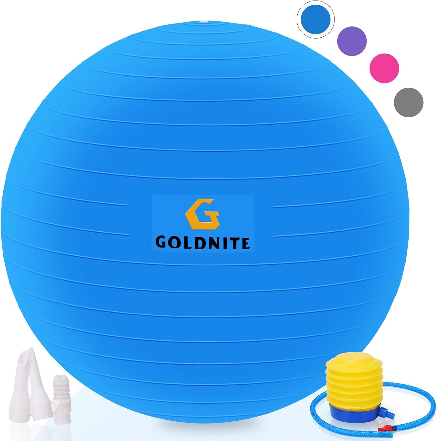 Yoga Ball 22in26in30in Exercise Swiss Balance, Anti-Burst Gym, Quick Bump Slip Resistant Birthing for Pregnancy, Fitness Pilates Work Out Flexibility Stability