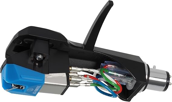 Audio Technica AT-VM95C/H VM Type Stereo Cartridge with Headshell Round Joint Needle Entry Model Record Needle Cartridge Record Player