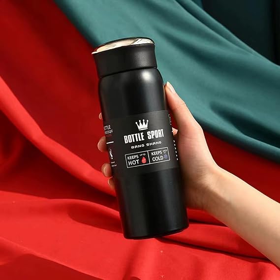 Paslanmaz Çelik Dijital Termometreli 500 ml Sıcak Soğuk Tutan Çay Kahve Su Termosu - FC939