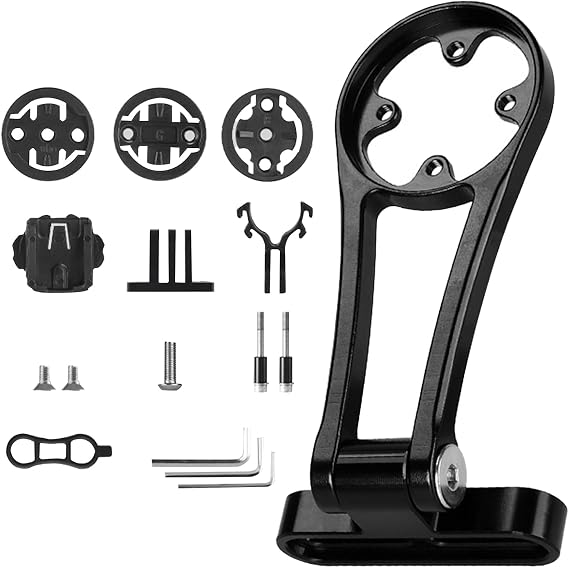 Bicycle Yardstick Bracket, Hanging Headlight Extension Bracket, Out Front Holder, 180 Degrees Rotatable, Adjustable Angle Mountain Bike Sports Camera Stands (B)