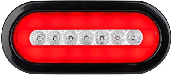 Lumitronics RV HALO LED 6 inch Oval Sealed Stop/Tail Light, DOT (Clear)