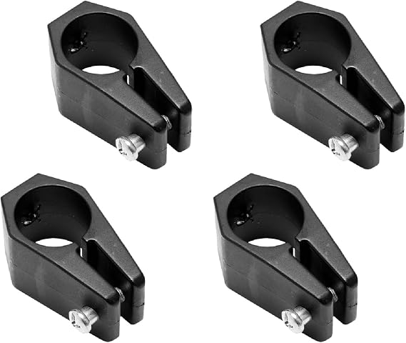 Thorn Bimini Top Fittings Jaw Slide 1" Black Nylon Boat Hardware 4 Pack