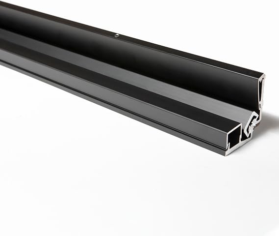 Continuous Geared Aluminum Hinges, Heavy Duty, 83-95 Inches High, 180 Opening Hidden Screws, Suitable for Any Residential or Commercial Door (Black, 95)