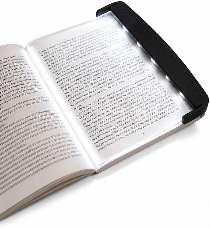 Busstier LED Kitap Okuma Işığı, Kitap Arasına Yerleştirilebilir İnce Okuma Lambası, Gece Okuma ve Seyahat İçin Taşınabilir Aydınlatma Paneli [Enerji Sınıfı A++]