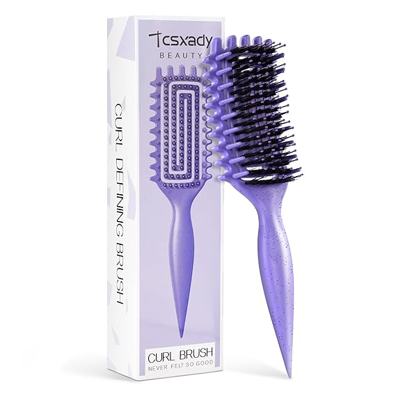 Curly Hair Brush, Curl Brush for Wet & Dry Hair | Curl Defining Brush for Effortlessly Defined Curls & Waves, Detangling Brush for Women, Men & Kids, Reduces Frizz