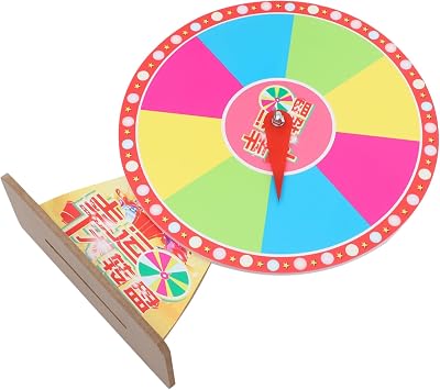 Rotatable Prize Wheel Desktop Raffle Wheel with Color Slots for Party Games Carnival Activities and Trade Shows Fun Game Prize Wheel Prop