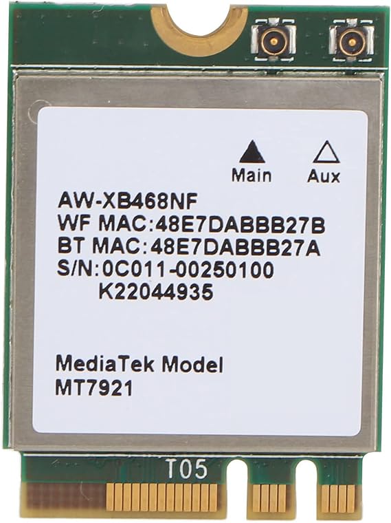 Estink Mt7921 Ngff M.2 Card, 2.4ghz 5ghz Band Card, 1800mbps High Speed, Plug and Play, PCB Board Wear and, Suitable for 10 11