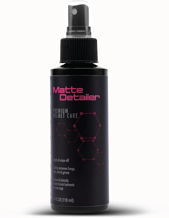 Molecule Helmet Matte Detailer | Premium Helmet Care | Cleans & Details Matte Finished Helmets, Visors, and Goggles | 4 Ounce
