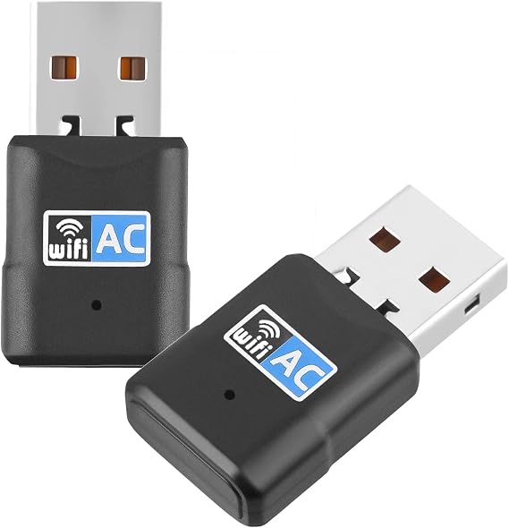USB WiFi Adapter (2 Pack), Warmstor AC600Mbps USB Wireless Network Adapter Dual Band 2.4/5Ghz Wireless Network External Receiver Mini WiFi Dongle for PC Laptop,Desktop