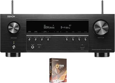 Denon AVRS970H 7.2 Channel AV Receiver with DTS Virtual:X and Dolby Atmos with 6 Year Amber Protection Plan 2022