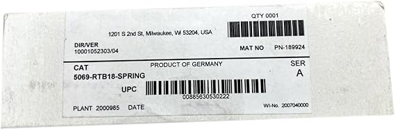 5069-RTB18-Spring/A 5069RTB18Spring/A New in Box Expedited