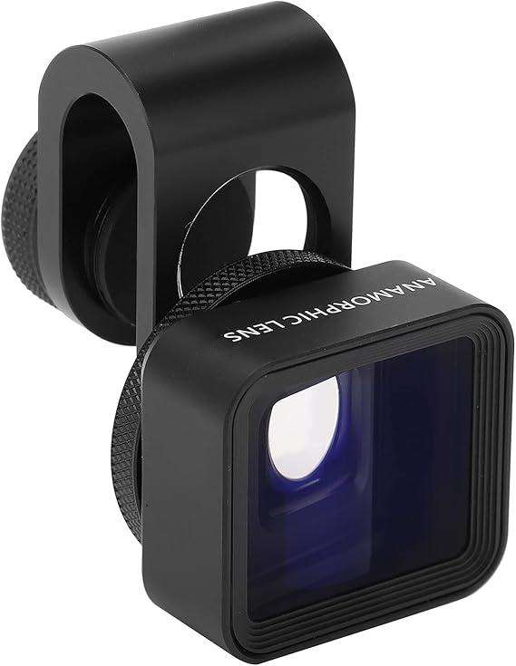 HD Phone Lens,Mobile Anamorphic Lens 1.33X Wide Screen Deformation Filmmaking Lens with Effective Correction,for Most Smartphone