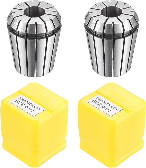 uxcell ER32 Spring Collet 1/2" Chuck for CNC Engraving Machine Lathe Milling Tool 2pcs