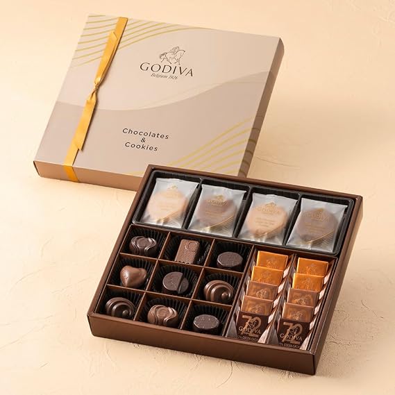 GODIVA Gift Sweets Chocolate & Cookie Assortment 19 Chocolates/8 Cookies