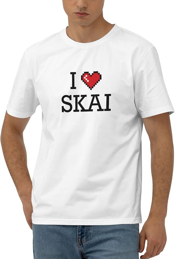 T Shirts for Men Graphic Funny I Love Skai T Shirt Novelty Shirt