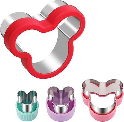 ALLTOP Mouse Cookie Cutters & Biscuit Cutter Set Durable Stainless Steel, Food Grade, with Safety Covers for Baking and DIY Fun