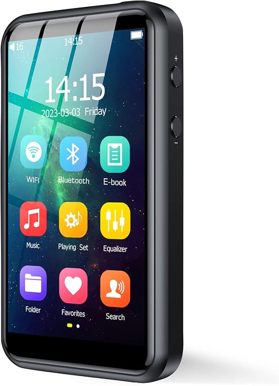 HIFI WALKER H2 Touch Pro, Hi Res MP3 Player with Bluetooth and WiFi, 3.5 Inch Full Touch Screen, HiFi Lossless Music Player, Portable Audio Player 32GB, Supports up to 1TB SD Card