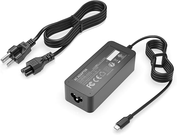 Charger 65W USB C Fit for Lenovo Yoga 6 7 9 7i 9i 730 C630 C930 C940 S940 Laptop, Fast Charging, UL Certified (Meets Highest Safety Standard), Compact Design