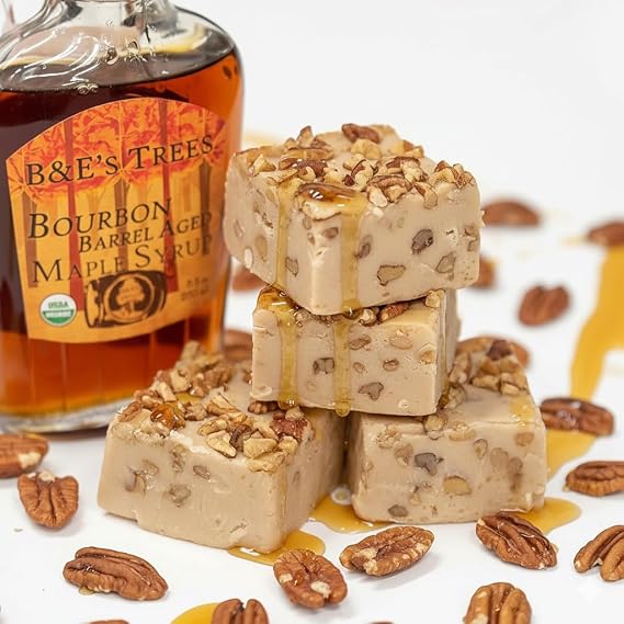 Valley Fudge, Bourbon Maple Pecan, Fresh Artisan Fudge, Real Butter, Gourmet Candy, One Pound Package