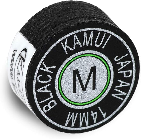 KAMUI Black Laminated Pool Billiard CUE TIP - 1 pc (Medium, 14 mm)