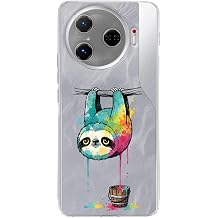 Tecno Camon 30 Pro 5G ile Uyumlu Splash Tembel Hayvan Tasarımlı Şeffaf Silikon Kılıf