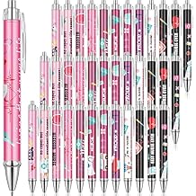 TaoBary 36 Pcs 5.4 Inch 12 Designs Funny Nurse Pens Appreciation Gifts Nurse Ballpoint Pens 1.0 mm Black Ink for Nursing Retractable Medical Assistants Doctor Coworkers Office(Warm)