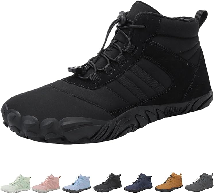 Grounded Barefoot Footwear for Women Men Neuropathy, Hike Barefoot Shoes for Women Men, Winter Barefoot Shoes Wide Toe Non-Slip Boots